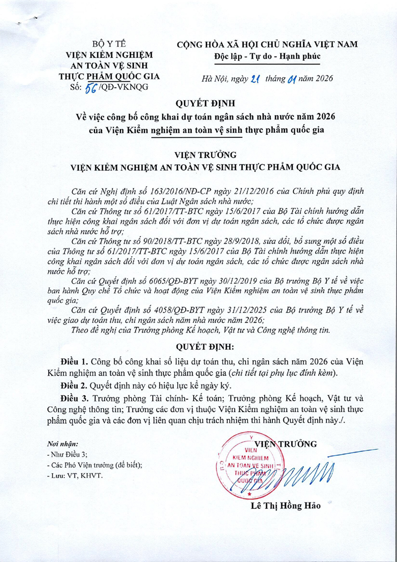 QĐ 56 công khai dự toán NSNN 2026-1